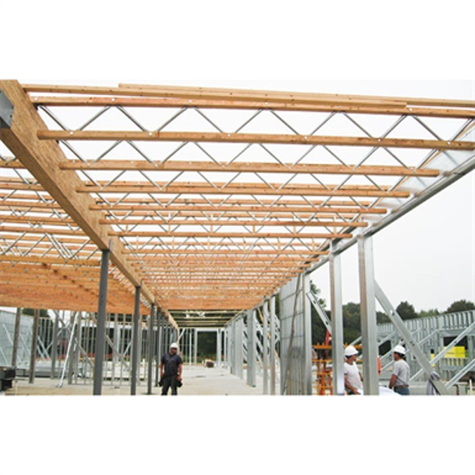 BIM objects - Free download! Parallel Profile Open-Web Trusses, Red-S ...