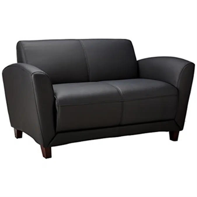 Lorell LLR68951 Reception Seating Collection Leather Loveseat