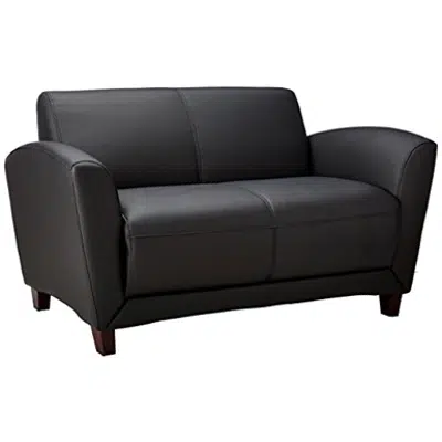 Image for Lorell LLR68951 Reception Seating Collection Leather Loveseat