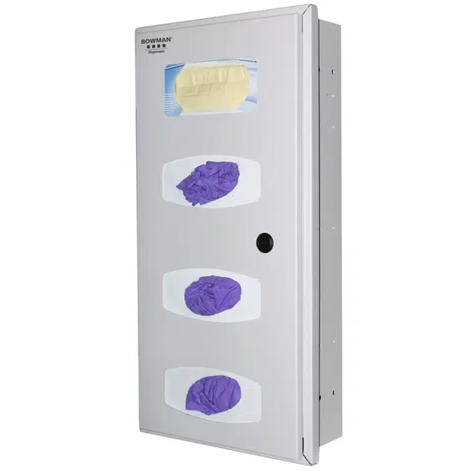 Semi-Recessed - Earloop & Triple Glove Dispenser, RE401-0012