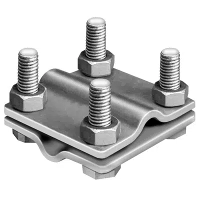 Image for Galvanised cross connector round/round 30mm