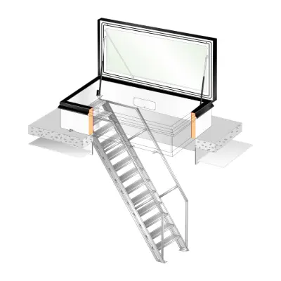 billede til Gorter® Ovenlysvindue RHTG med fast trappe