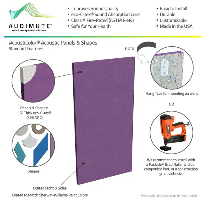 AcoustiColor® Acoustic Shapes