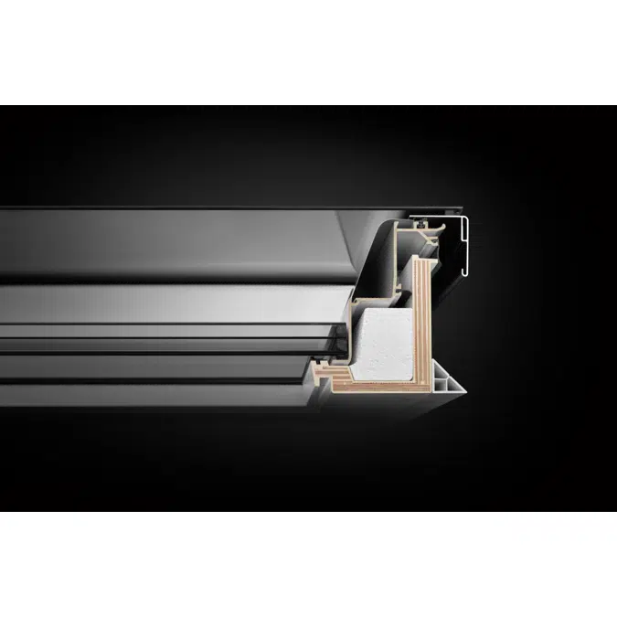 Electrically vented glass rooflight w. Curved glass CVU ISU1093