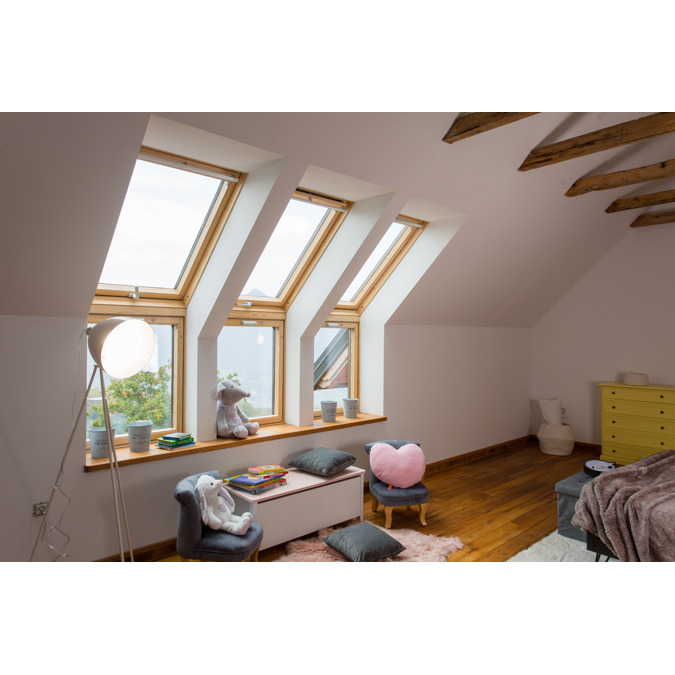 BIM objects - Free download! Vertical Pinewood Window Element Bottom ...