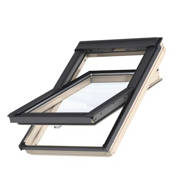 Bottom Operated Std. Pinewood roof window Centre-pivot - GZL 1051B