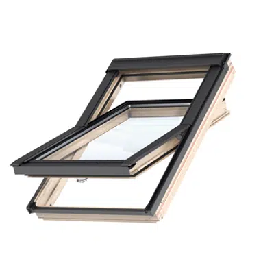 Imagem para Bottom Operated Std+ Pinewood roof window Centre-pivot - GLL 1061B}