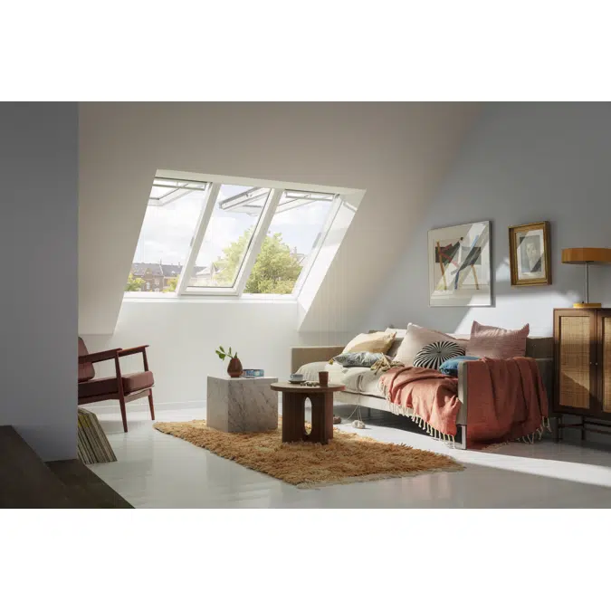 VELUX manuelles 3-in-1-Schwingfenster GPLS mit Untenbedienung