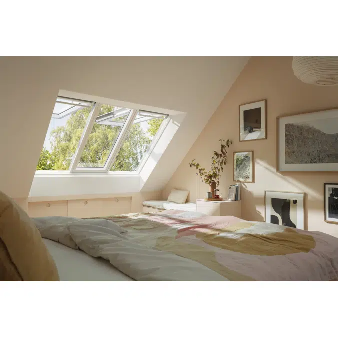 3in1 Bottom-operated pinewood roof window - Top Hung- GPLS