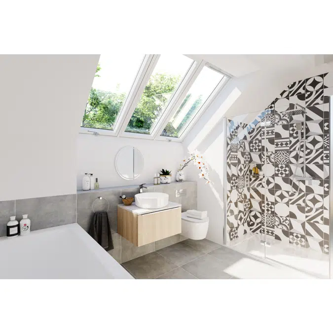 3in1 Bottom-operated pinewood roof window - Top Hung- GPLS