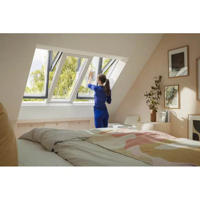 3in1 Bottom-operated pinewood roof window - Top Hung- GPLS