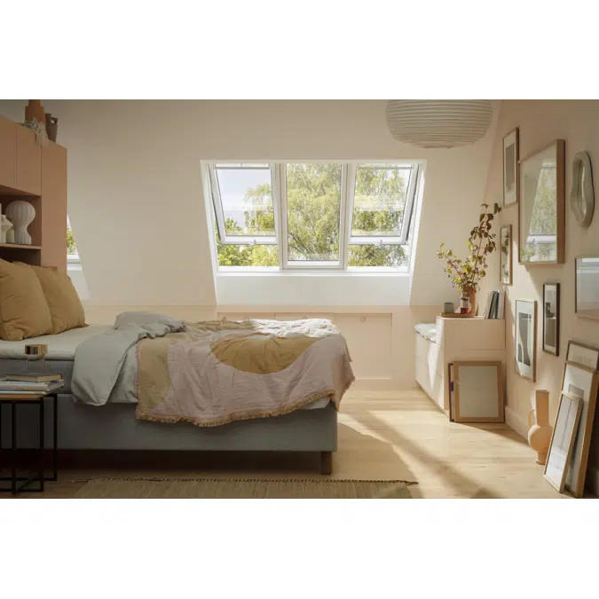 3in1 Bottom-operated pinewood roof window - Top Hung- GPLS