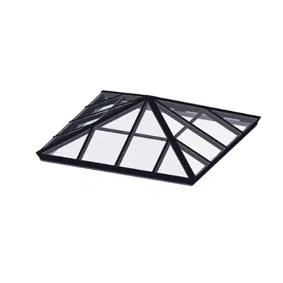 billede til Square Pyramid Skylight – Glass