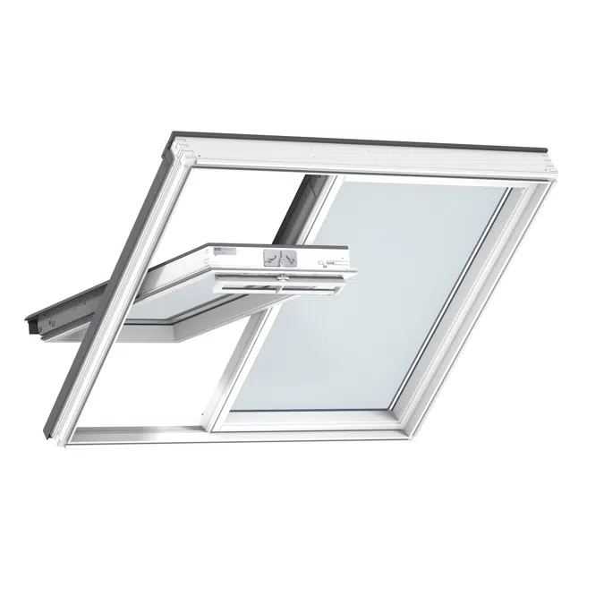 2in1 Top-operated pinewood roof window - Centre-pivot - GGLS