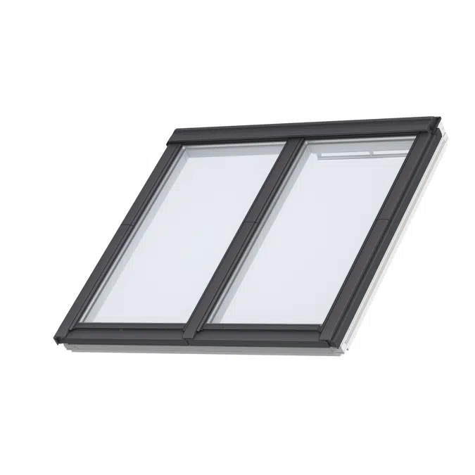 2in1 Top-operated pinewood roof window - Centre-pivot - GGLS