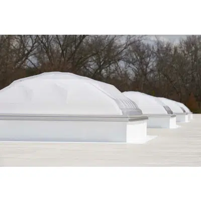 kép a termékről - Commercial Custom size Deck Dome Skylight (DMT_) with curb for roof slopes 0 - 60 degrees