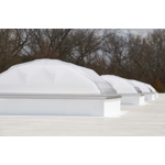 commercial custom size deck dome skylight (dmt_) with curb for roof slopes 0 - 60 degrees