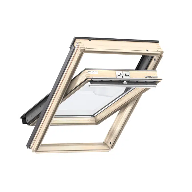 Top Operated Std. Pinewood roof window Centre-pivot - GZL 1051