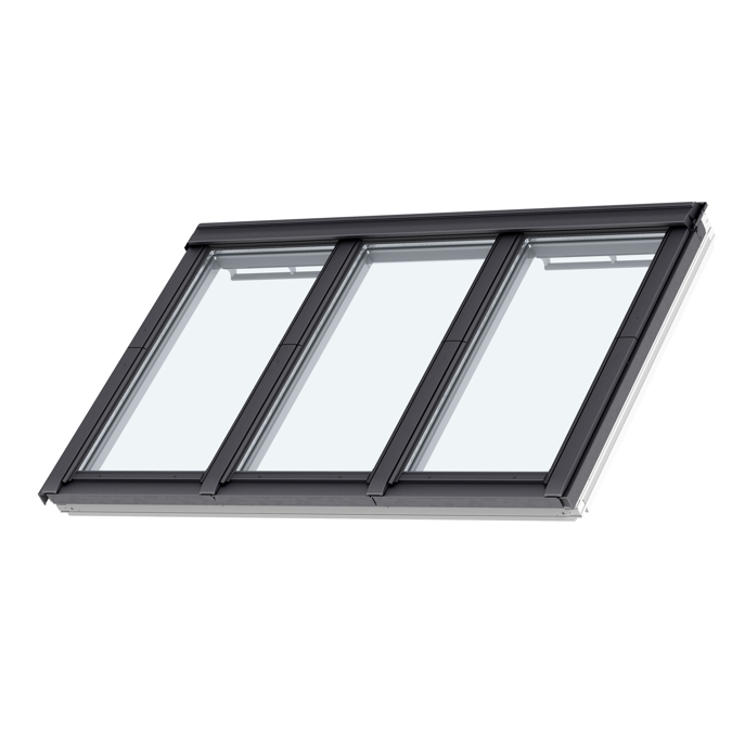 3in1 Top-operated pinewood roof window - Centre-pivot - GGLS