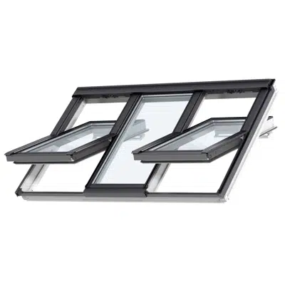 3in1 Top-operated pinewood roof window - Centre-pivot - GGLS图像