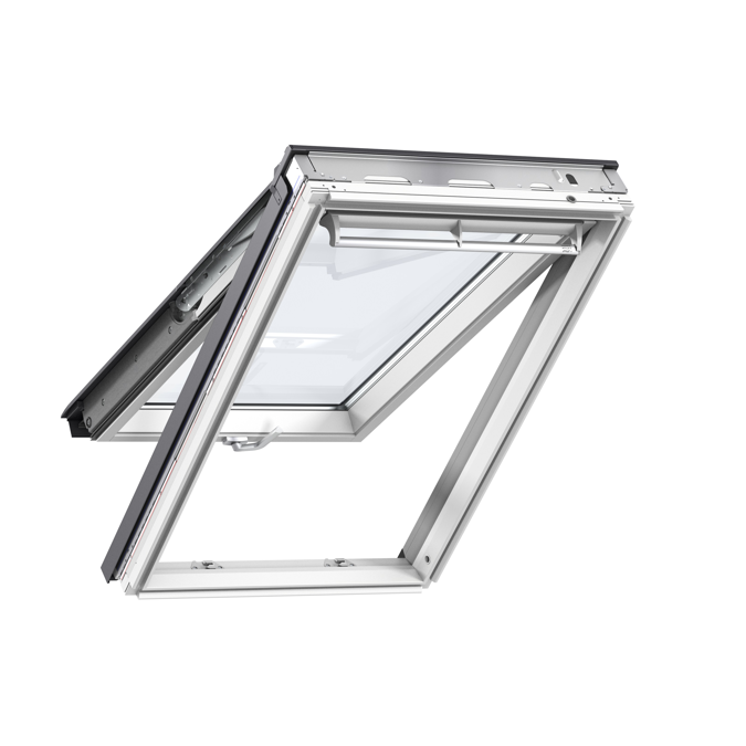 Bottom operated pinewood tophung roof window - GPL