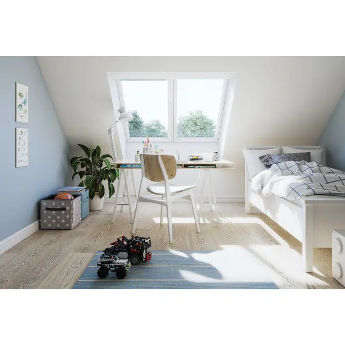 2in1 - Solar roof window - Centre-pivot - GGLS