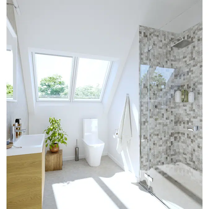 2in1 - Solar roof window - Centre-pivot - GGLS