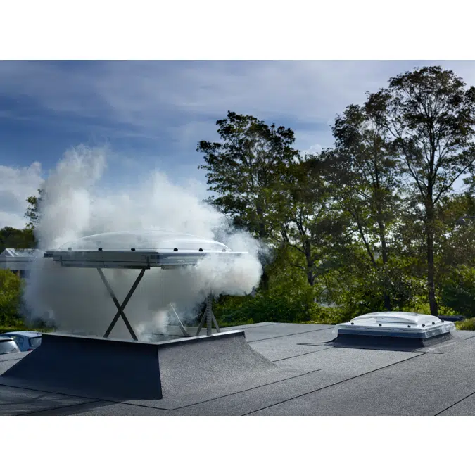 Fenêtre-coupole exutoire de désenfumage électrique (CSP)