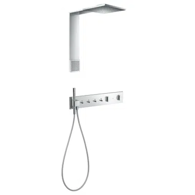 AXOR ShowerComposition Shower module 250/250 2jet 2.5 GPM with shoulder shower and thermostatic module图像