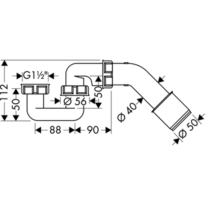 AXOR Bath tub trap