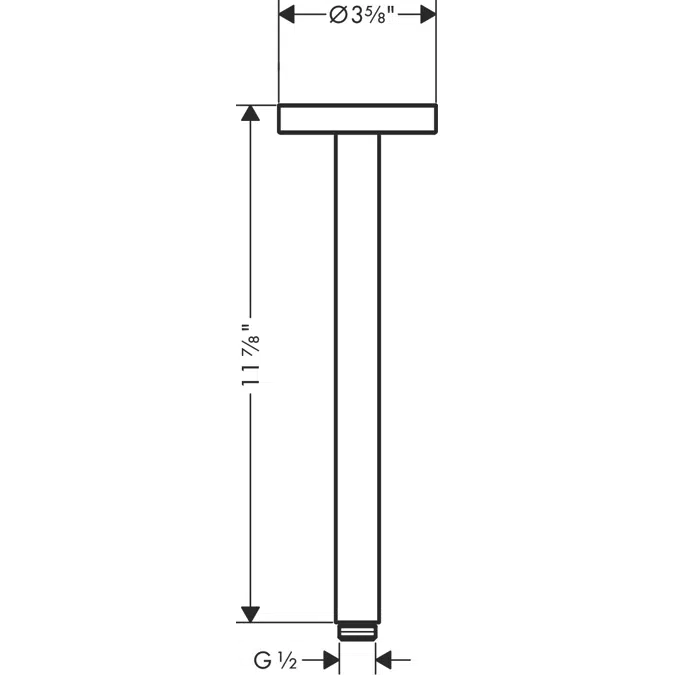 AXOR ShowerSolutions Ceiling connector 300 mm