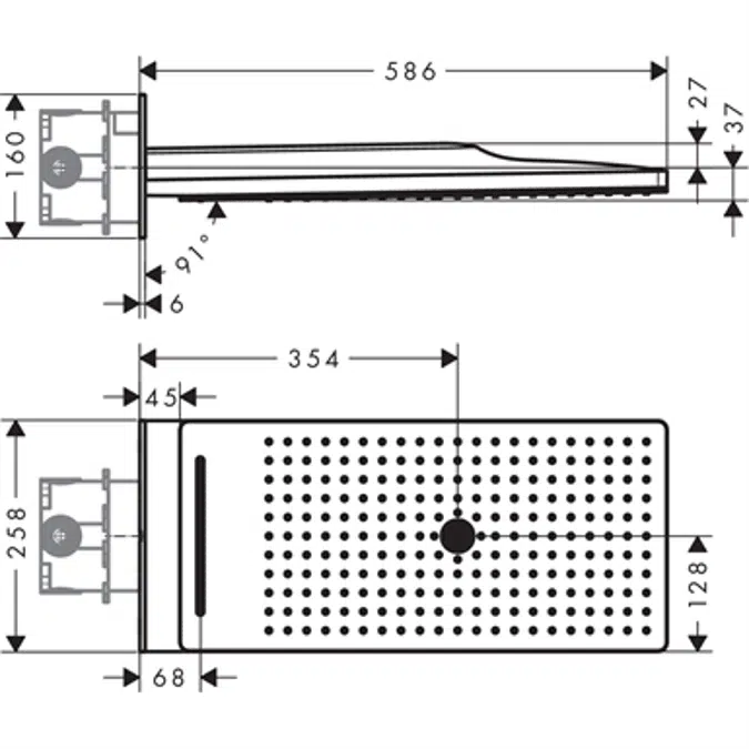 AXOR ShowerSolution 580 3jet wall chrome