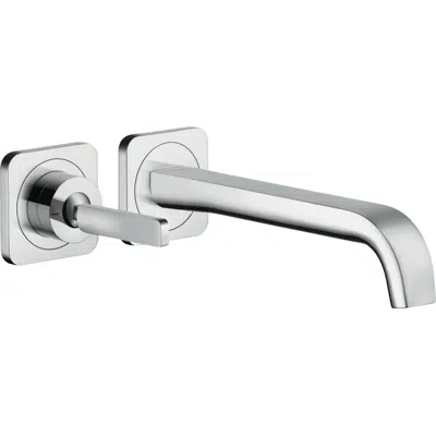 Image for AXOR Citterio E Single lever basin mixer for concealed installation wall-mounted with pin handle, spout 221 mm and escutcheons