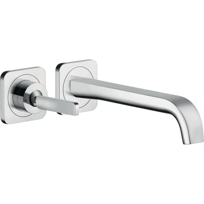 AXOR Citterio E Single lever basin mixer for concealed installation wall-mounted with pin handle, spout 221 mm and escutcheons