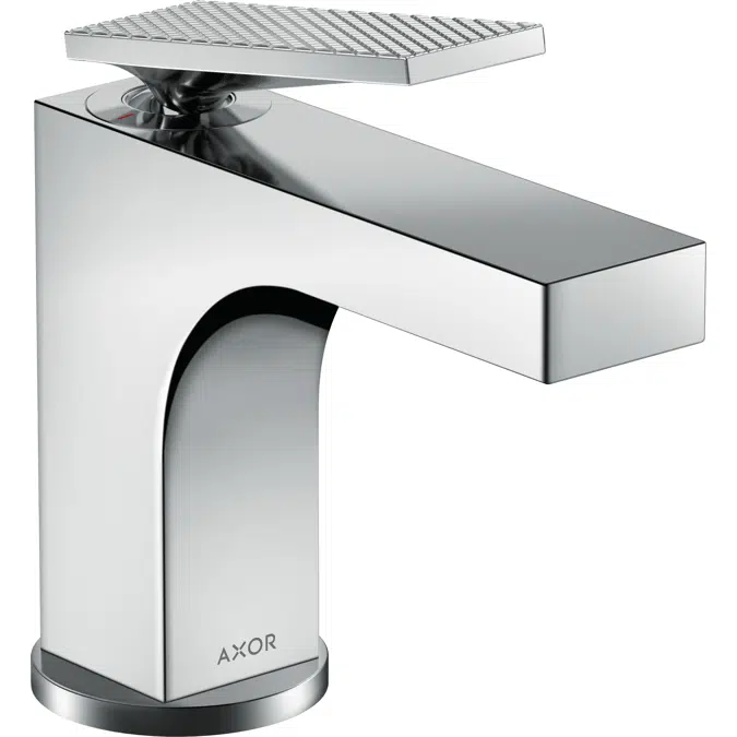 AXOR Citterio Single lever basin mixer 90 with lever handle for hand washbasins with pop-up waste set - rhombic cut