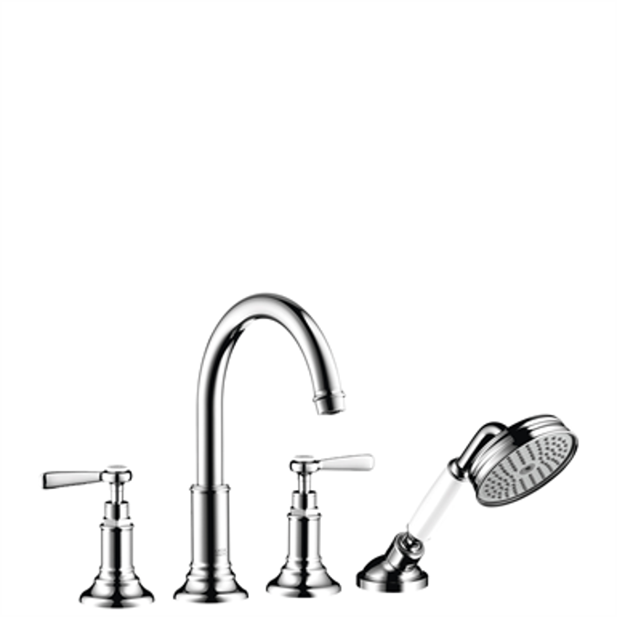 AXOR Montreux 4-hole rim mounted bath mixer with lever handles 16550820