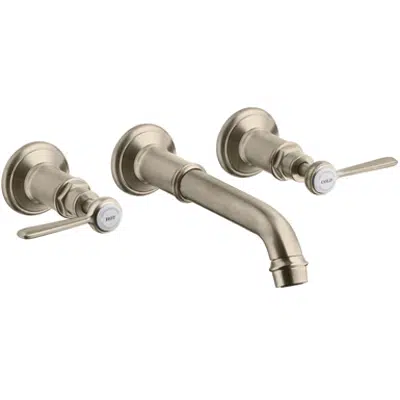 Image for AXOR Montreux 3-hole basin mixer for concealed installation wall-mounted with spout 165 - 225 mm and lever handles 16534820