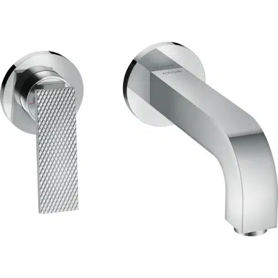 Image for AXOR Citterio Single lever basin mixer for concealed installation wall-mounted with lever handle, spout 220 mm and escutcheons 2 ticks - rhombic cut