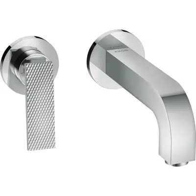 изображение для AXOR Citterio Single lever basin mixer for concealed installation wall-mounted with lever handle, spout 220 mm and escutcheons 2 ticks - rhombic cut