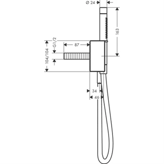 AXOR Edge Portereinheit - Diamantschliff 46521007