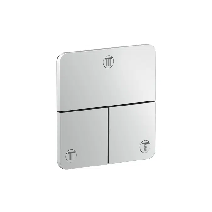 AXOR ShowerSelect ID Valve for concealed installation SoftSquare for 3 functions