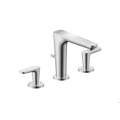 Image for 49060SGP AXOR Citterio C 3-hole basin mixer 125 with pop-up waste set 2 ticks