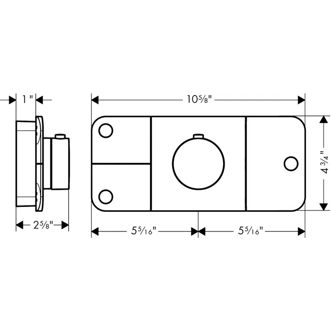 AXOR One Thermostatmodul Unterputz für 3 Verbraucher 45713USA