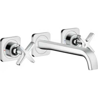Image for 36107XXX AXOR Citterio E 3-hole basin mixer for concealed installation wall-mounted with spout 220 mm and escutcheons