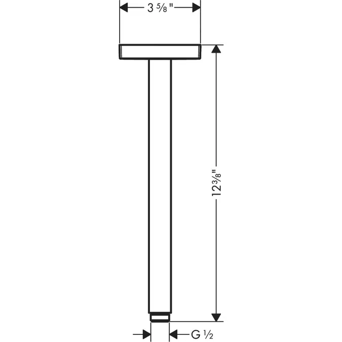 AXOR ShowerSolutions Ceiling connector 300 mm square