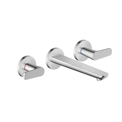 Image for 49070CHN AXOR Citterio C 3-hole basin mixer for concealed installation wall-mounted with spout 195 mm