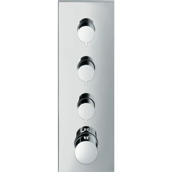 AXOR ShowerSolutions Thermostatmodul 360/120 Unterputz eckig für 3 Verbraucher 10751000