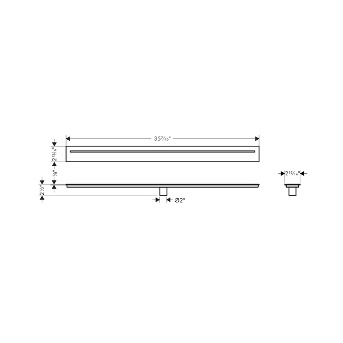 42522CHN AXOR Drain Finish set shower drain 900
