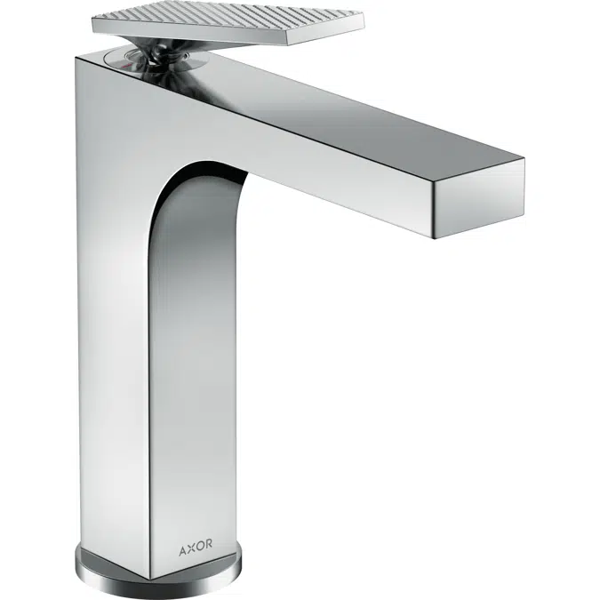 AXOR Citterio Single lever basin mixer 160 with lever handle and pop-up waste set - rhombic cut