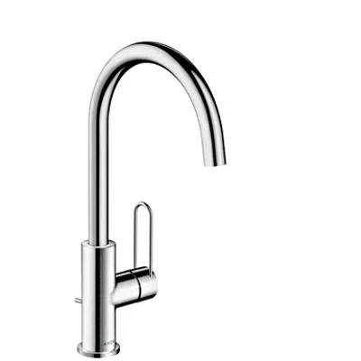 AXOR Uno Single lever basin mixer 240 with loop handle and pop-up waste set 38036930
